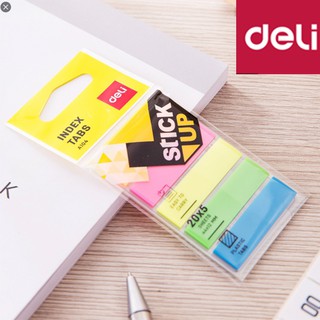 Deli A10402 Sticky Note เทปอินเด็กซ์ (5สี) 5x20 ขนาด44x12mm