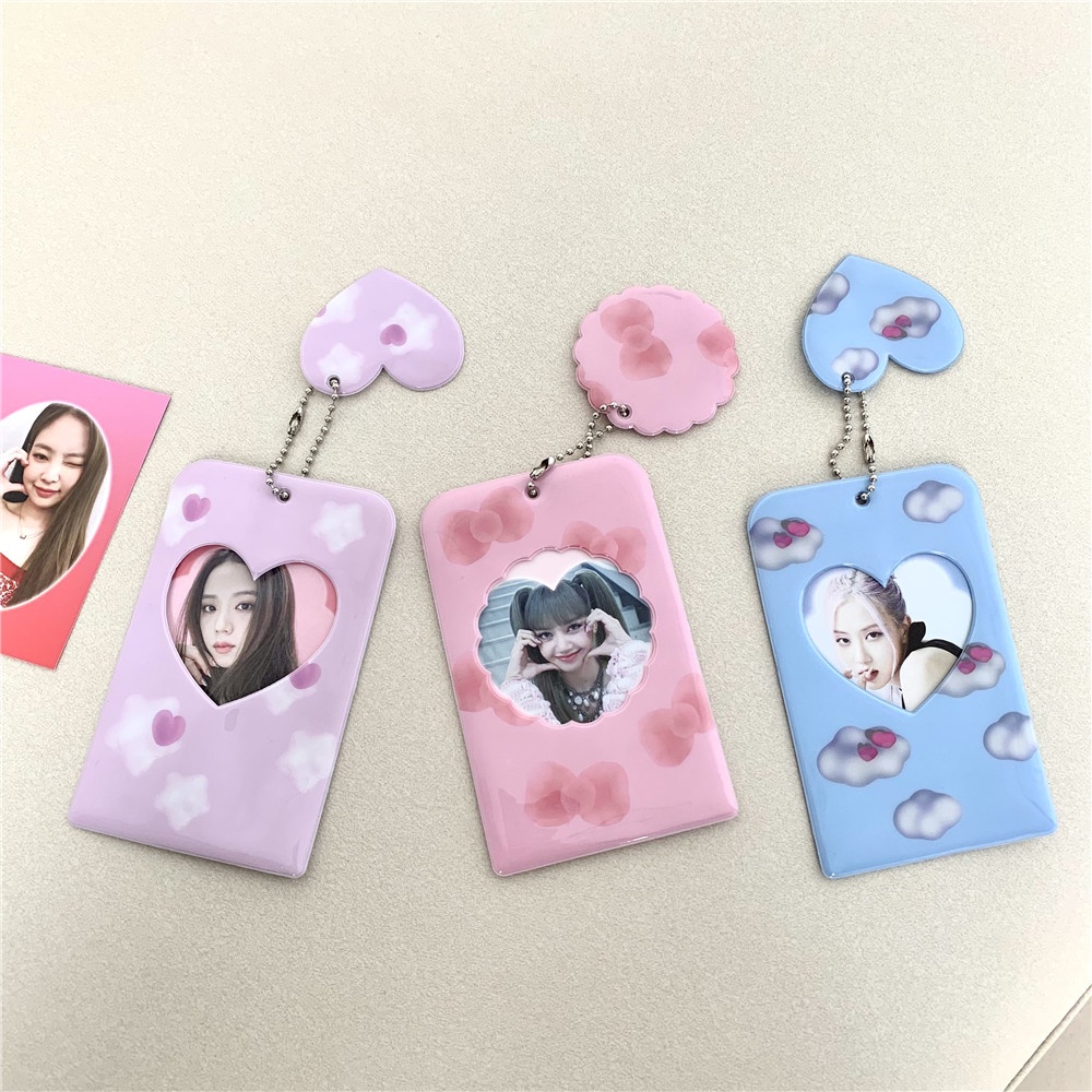 Ins Style Cute Star Cloud Bow Cuckoo Card Holder Aidou Photocard การ์ดอาหารโพลารอยด์ที่เก็บการ์ดวิทย