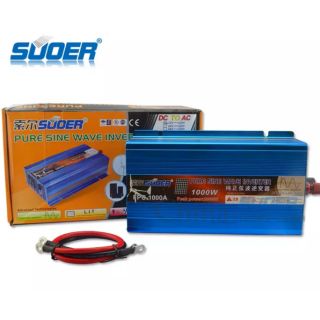 Suoer 12/24VDC TO 220VAC อินเวอร์เตอร์ 1000W /1500W Pure Sine WAVE คลื่นอินเวอร์เตอร์