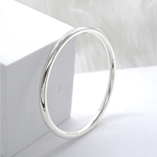 Artisan by NK -  กำไลเงินแท้ แบบหลอดกลม (Silver Bangle) ขนาด 62mm.ถึง 67mm.