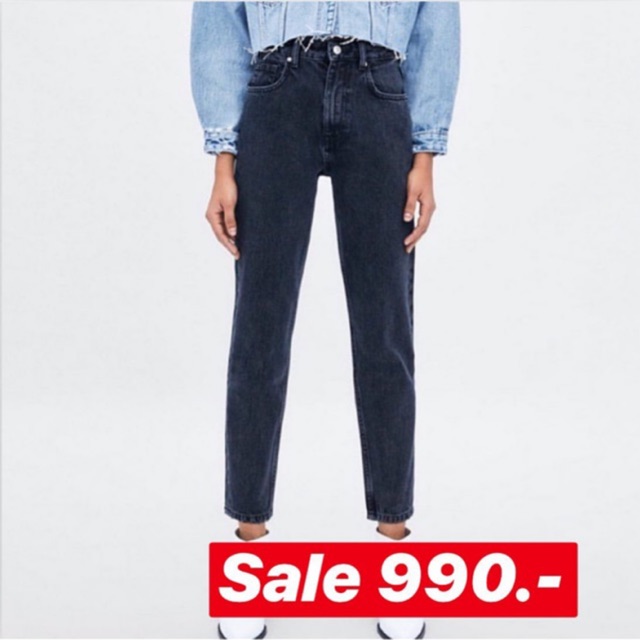 #ส่งต่อ กางเกง ยีนส์ zara รุ่น authentic denim mom jeans ราคา 990 บาท