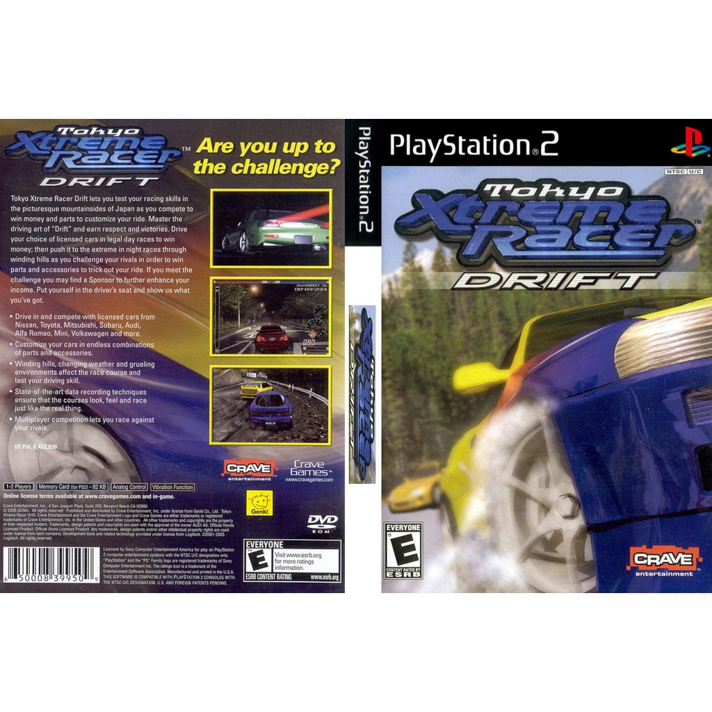 แผ่นเกมส์ PS2 Tokyo Xtreme Racer Drift   คุณภาพ ส่งไว (DVD)