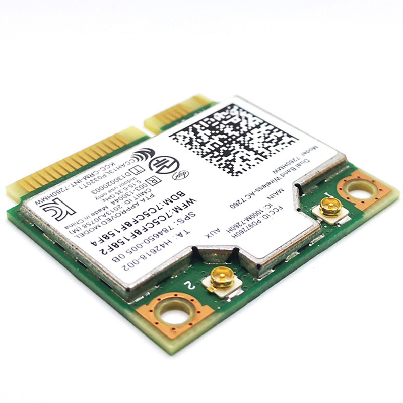 Wireless Card Dual Band Wireless AC7260 7260HMW 7260AC 867Mbps Half ...