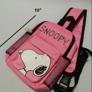 เป้สะพายเฉียง กระเป๋าคาดอก Shoulder bag ลาย สนู๊ปปี้ SNoopy ขนาด 6x10x3 นิ้ว