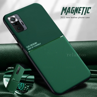 เคสโทรศัพท์ หนังซิลิโคน เคลือบด้าน แบบแม่เหล็กติดรถ กันกระแทก สำหรับ Xiaomi Redmi Note10 Pro Soft Phone Case Xiaomi Redmi Note 10 Pro 10pro note10pro 5G note 10s redmi10