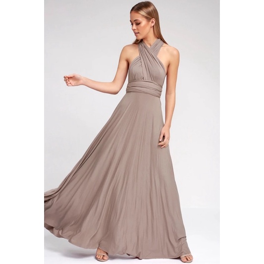 Taupe Infinity Maxi Dress(สีน้ำตาลเทา)