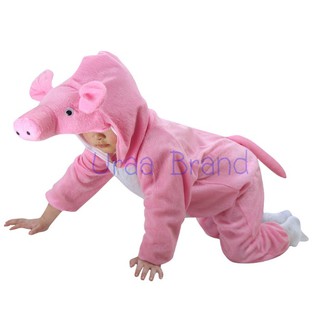 (พร้อมส่ง) ชุดแฟนซีเด็ก ชุดสัตว์ รุ่น ชุดหมู (สีชมพู) PIG