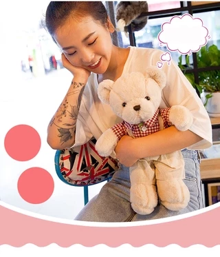 ตุ๊กตาหมีเท็ดดี้ เท้าจุด ขนาด40cm ตุ๊กตาน่ารัก ตุ๊กตานุ่มนิ่ม ของขวัญวันเกิด Teddy bear with speckled feet birthday gift