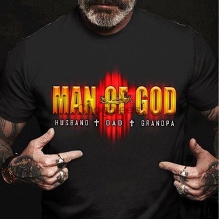 T-shirt  เสื้อยืด พิมพ์ลาย God Husdad Grandpa คุณภาพสูง เหมาะกับของขวัญวันพ่อ สําหรับผู้ชายS-5XL