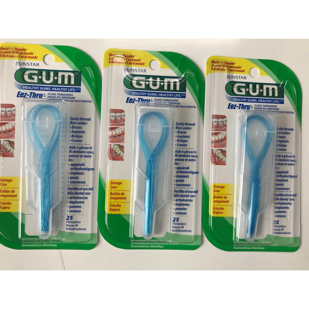GUM @Eez-Thru Floss Threader ห่วงร้อยไหมขัดฟัน