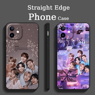 เคสโทรศัพท์มือถือ ซิลิโคน ขอบตรง ลาย bts สําหรับ redmi note 11 case 10 9 11s 9c pro max 11e prime 9a 9t