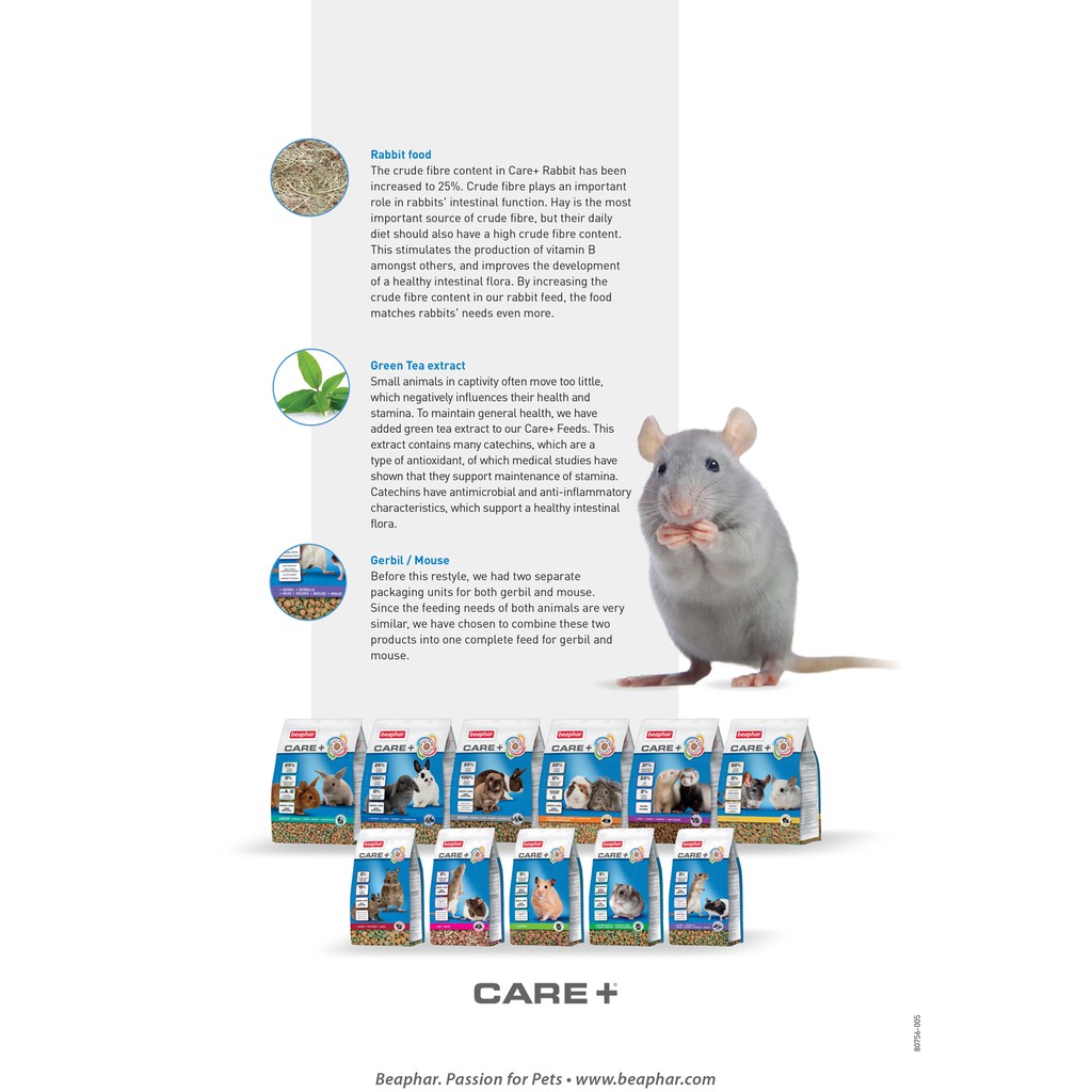 PROMO 1 แถม 1 Beaphar Care+ Hamster 700 g.+250 g. อาหารหนูแฮมสเตอร์ เกรดซุปเปอร์พรีเมี่ยม - รูปที่ 3