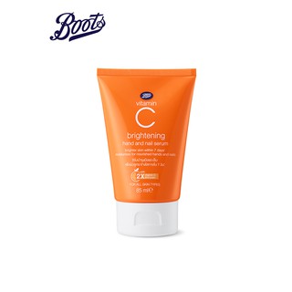 BOOTS VITAMIN C บู๊ทส์ วิตามิน ซี ไบร์ทเทนนิ่ง แฮนด์ แอนด์ เนล ซีรั่ม 85 มล