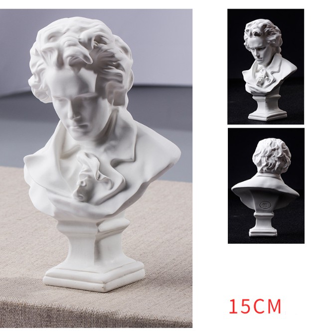 Warehouse-hn * Beethoven 'S Plaster Bust Model ใช ้ ตกแต ่ ง,วาดลายเซ ็ น, DIY