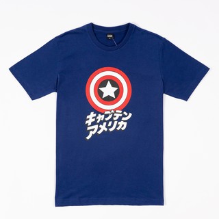 Marvel Mens Captain America Shield T-shirt - เสื้อยืดผู้ชายลายโล่กัปตันอเมริกา