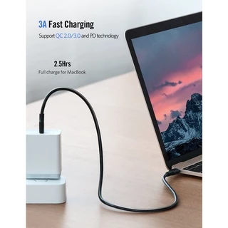 UGREEN สายชาร์จเร็ว Type C 60 - 100W USB2.0 รองรับ QC3.0 สายยาว 0.5 - 3 เมตร รุ่น us286