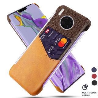 Huawei Mate 30 Pro Mate 20 Lite Mate 20X 10 Pro 9 Case Luxury Leather Fabric Card Slot Shockproof Business Wallet Cover