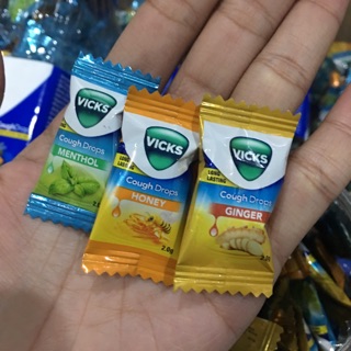 ลูกอมVicks 🇮🇳แก้ ไอ  แก้เจ็บคอ ไอแห้งๆ. อร่อย ชุ่มคอ