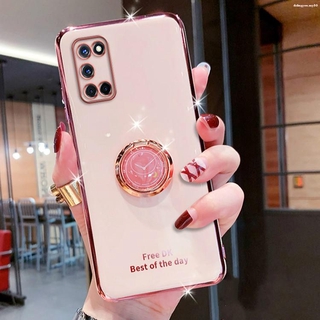 เคสซิลิโคนนิ่ม พร้อมขาตั้ง หรูหรา สําหรับ OPPO A92 A93 A15S A15 A54 A74 5G A52 A53 A31 A5S A7 A12 A3S A12e F11 Pro F9