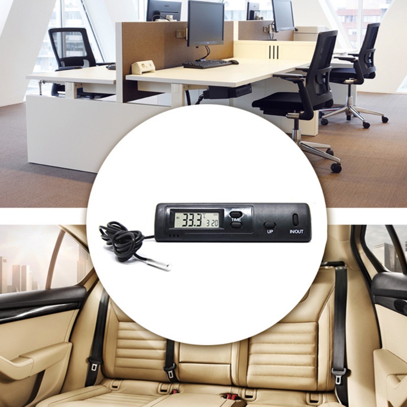 RUN In-Out LCD และนาฬิกา °ซี °F 12 24H สําหรับยานยนต์รถบ้านตู้เย็น
