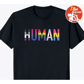 เสื้อยืดวินเทจเสื้อยืด พิมพ์ลายธงมนุษย์ Lgbt Gay Pride Month Transgender พลัสไซซ์ สําหรับผู้ชายS-4XL