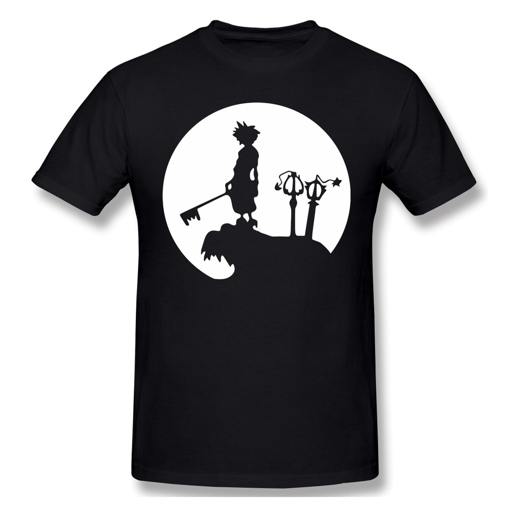 เสื้อยืดอนิเมะล่าสุด Final Fantasy Shinra Kingdom Hearts Sora Funny Mens Tee