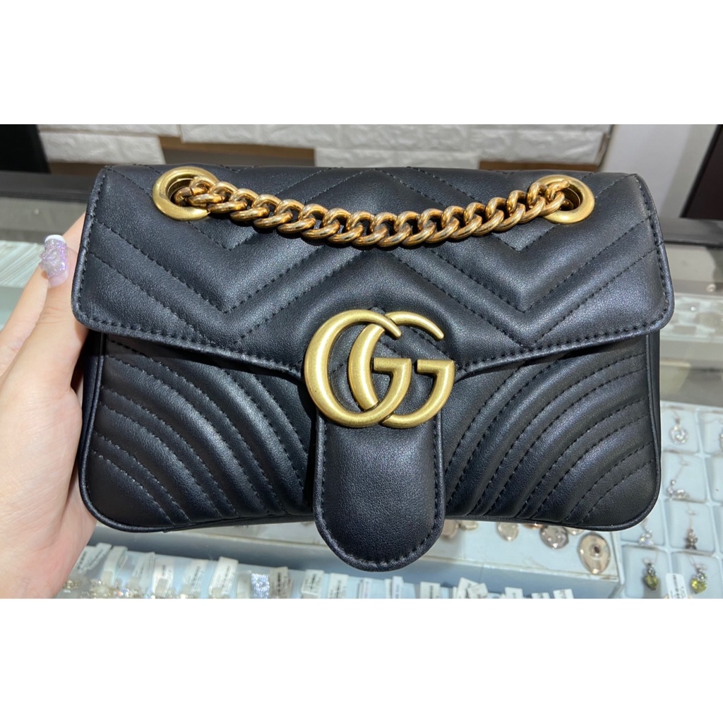 กระเป๋า ทรง Gucci Marmont small bag หนังแท้ 💯 % มีเลข มือสอง กุชชี่ สภาพนางฟ้า