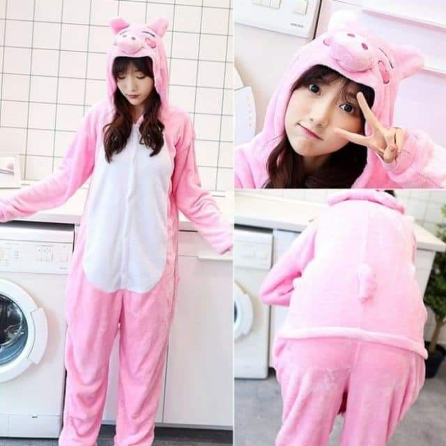 ชุดมาสคอตหมู ชุดหมูสีชมพู ชุดแฟนซีสัตว์ สินค้าพร้อมส่งค่ะ