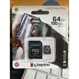 Kingston 64GB รุ่น Canvas Select Plus Class 10 ความเร็ว100 MB/s (Read) แบบ MicroSDHC (SDCS2/64GB)