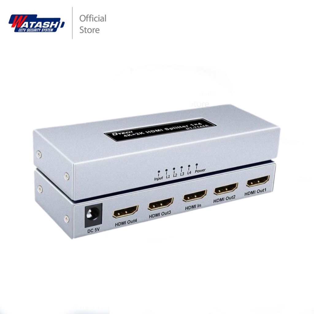 DTECH รุ่น VD041A : HDMI Splitter 1x4--3D ระดับ4Kx2K