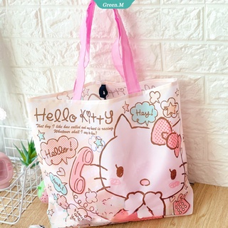 Saneio My Melody Hello Kitty กระเป๋าช้อปปิ้ง กระเป๋าช้อปปิ้ง กระเป๋าช้อปปิ้ง แบบพกพา [GM]