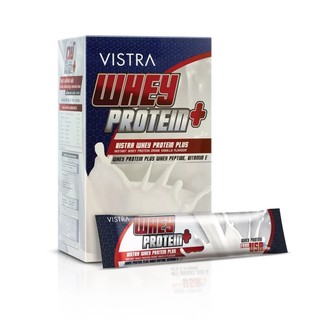 Vistra Whey Protein Plus Whey Peptide ผลิตภัณฑ์นมเวย์โปรตีน รสวานิลลา (15 ซอง)