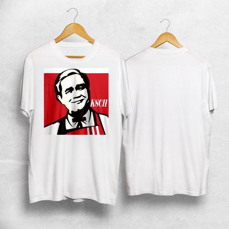 เสื้อยืดลุงตู่ ลุงตู่KFC FCลุงตู่ไม่ควรพลาด เนื้อผ้าดีนิ่มสบายเกรดพรีเมี่ยม ป้าย fruit of the loom