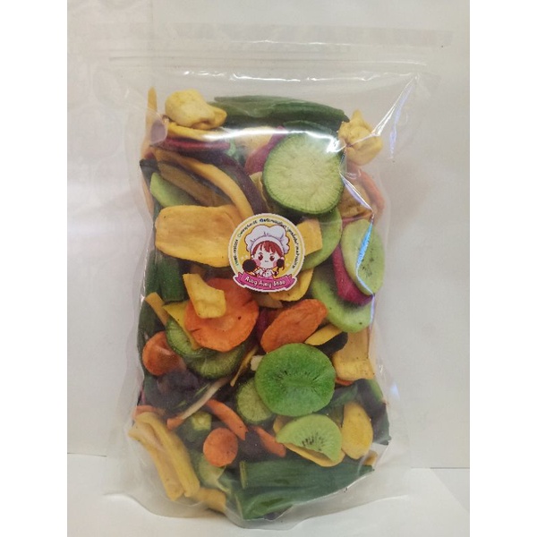 ขนมผักอบกรอบ ผักผลไม้อบกรอบ ผักแยกชนิด ขนาด 500g. ราคา 139บาท