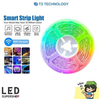 ไฟเส้น LED T3 Smart Strip Light ไฟเส้นแอลอีดีอัจฉริยะ ไฟเส้นตกแต่งห้อง LED ไฟประดับ ปรับได้มากถึง 16 ล้านสี (อะแดปเตอร์)