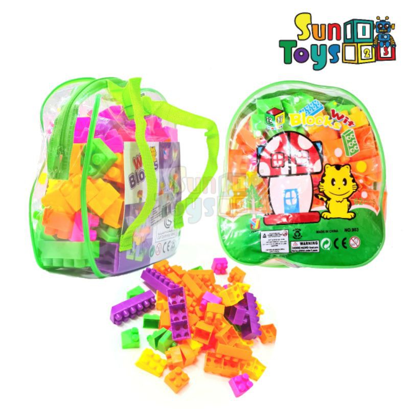 บล็อคตัวต่อกระเป๋า ตัวต่อขนาดกลาง Blocksตัวต่อ