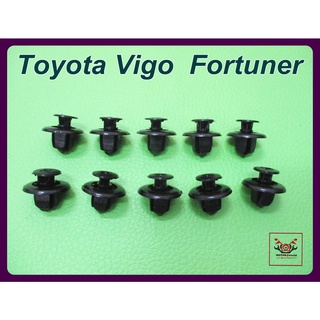 TOYOTA VIGO FORTUNER WHEEL LOCKING CLIP SET (10 PCS.) "BLACK" // กิ๊บล็อคโป่งล้อ สีดำ (เซ็ท 10 ตัว) สินค้าคุณภาพดี