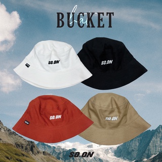 🍁 หมวก Bucket ปักลาย SO.ON (ใส่โค้ด WYLUNJ ลดทันที 45.- )