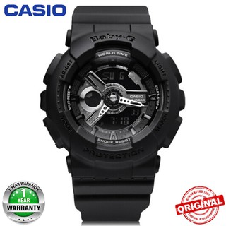 (ขายด่วน) Casio Baby-G BA110 สีดำสาวนาฬิกาข้อมือผู้หญิงกีฬา