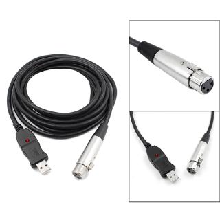 สายเคเบิ้ล USB Male to XLR Female 3 Pin ไมโครโฟน 3 เมตร