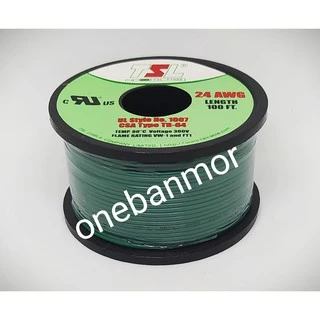 สายไฟ ขนาด AWG24 (0.25mm2) ความยาว 100 ฟุต สายไส้สีเงิน(ทองแดงชุบดีบุก)บัคกรีติดง่ายคุณภาพดี ออกใบกำกับภาษีได้ onebanmor
