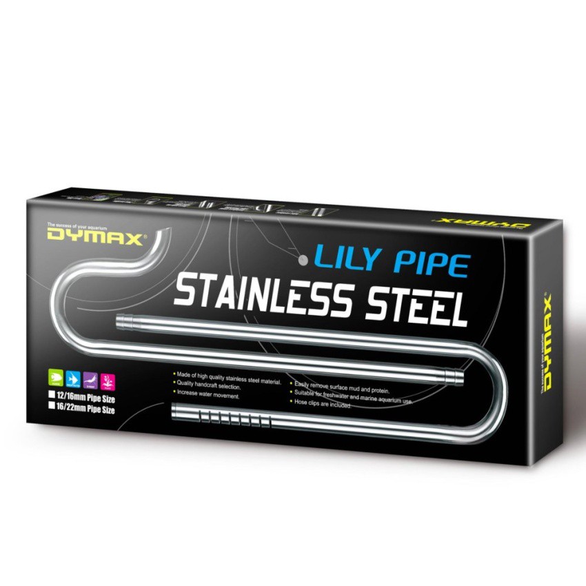 Dymax Inflow & Outflow ชุดท่ออินโฟลว์และเอ้าท์โฟลว์ สแตนเลส สตีล ขนาด 16/22มม.