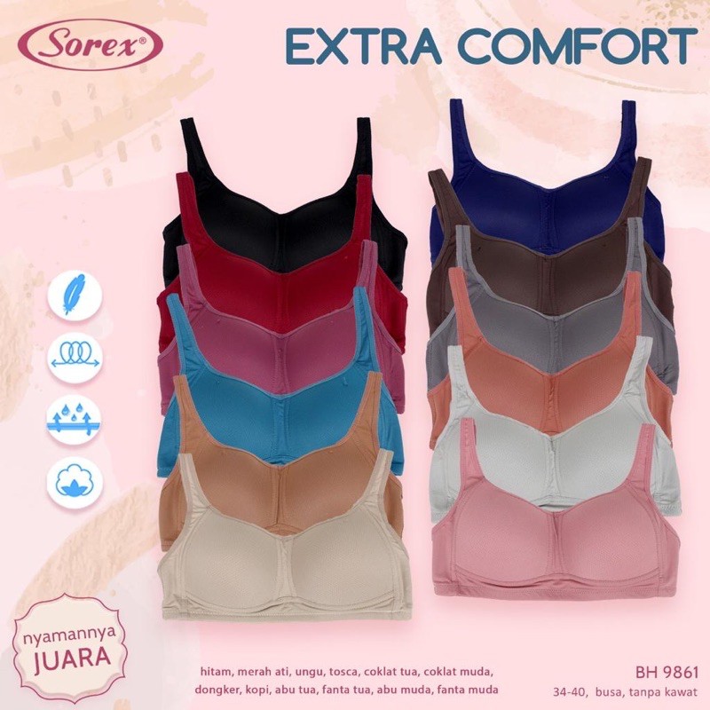 SOREX EXTRA COMFORT 9861 UNDERWEAR BRA UK 34-40 CUP C