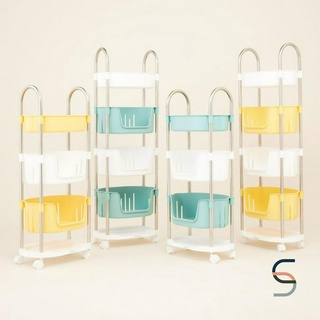 SARABARN 4-Tier Storage Rack With Wheels | ชั้นพร้อมล้อเลื่อน ชั้นวางของมีล้อ