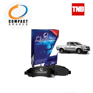 Compact Duramax เบรกกระทิง ผ้าเบรคหน้า Toyota Vigo Smart Champ 2wd ตัวเตี้ย ปี 2008-2014 โตโยต้า วีโก้