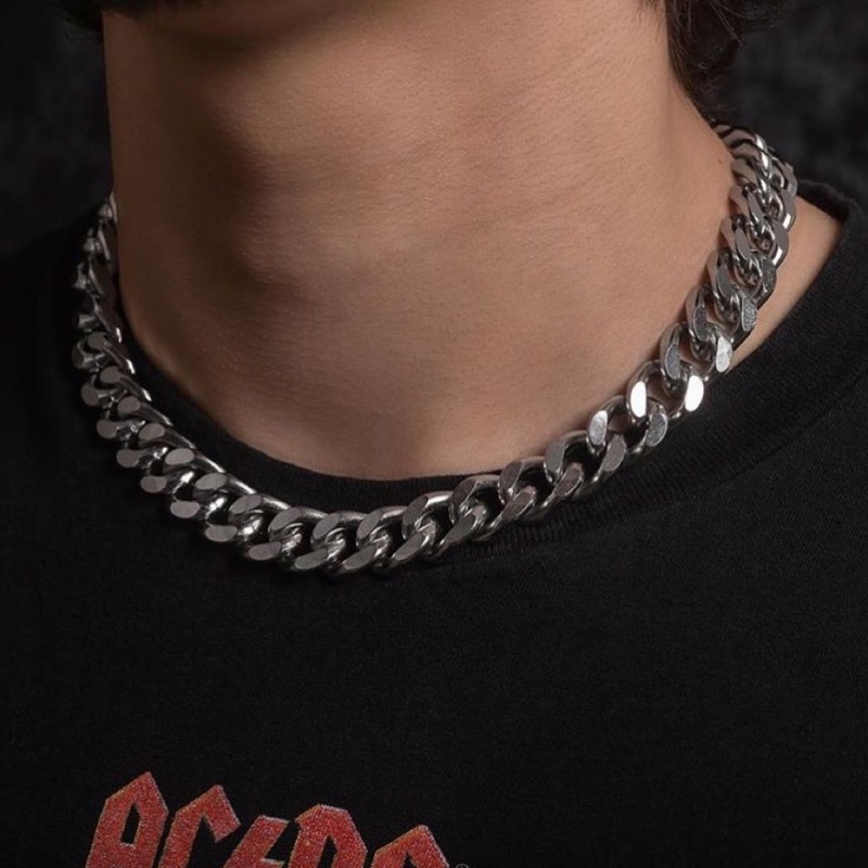 โซ่เปล่าไซส์ใหญ่ สร้อยคอเรียบๆเท่ห์ๆใส่กับลุคไหนก็เข้า