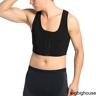 Men Control Chest Shapers Bra Posture Corrector Back Support Compression Vest