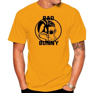 เสื้อยืดผ้าฝ้าย เสื้อยืด พิมพ์ลาย Bad Bunny สีขาว สไตล์วินเทจ ฮิปฮอป ไซซ์ S - Xxl