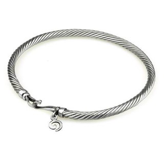 OHM Beads กำไลข้อมือ รุ่น Twisted Bangle - Silver 925 Charm เครื่องประดับ บีด เงิน เแก้ว จี้ สร้อย