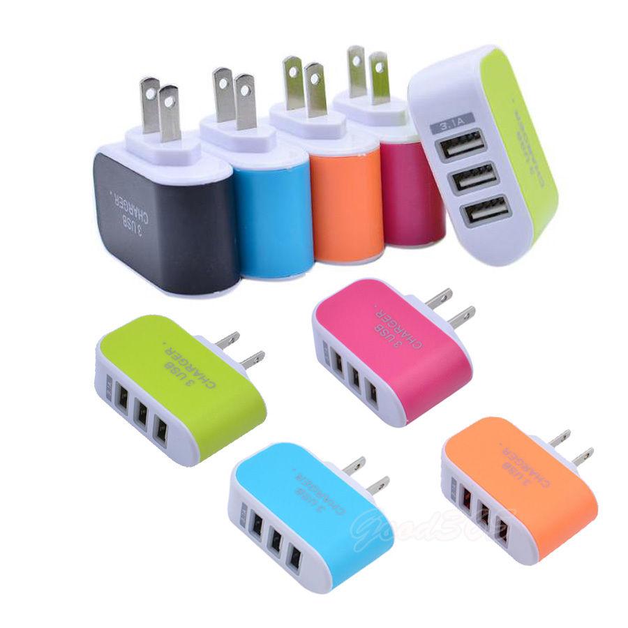 อะแดปเตอร์ชาร์จ USB 3.1 A 3 Port USB สำหรับ Compatible For iPhone / Samsung